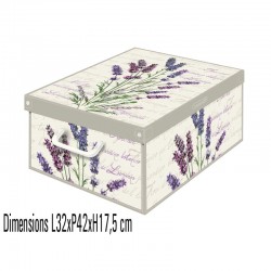 boite de rangement carton parfumée collection floral décor lavande
