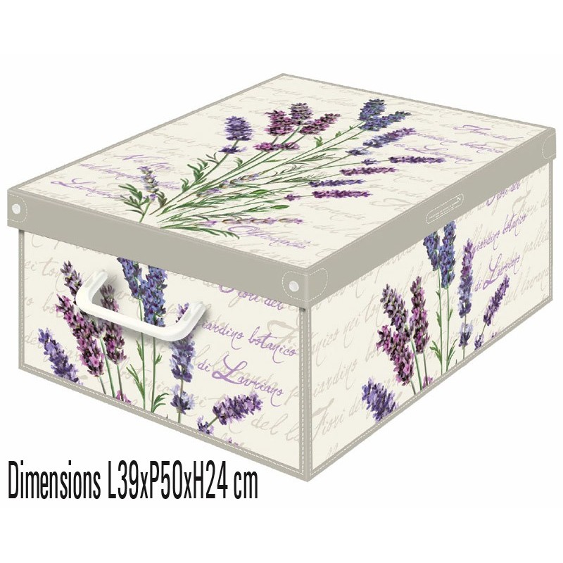 boite de rangement carton parfumée collection floral décor lavande
