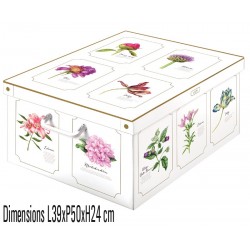boite de rangement carton recyclé décorative Lavatelli 660 décor botanic