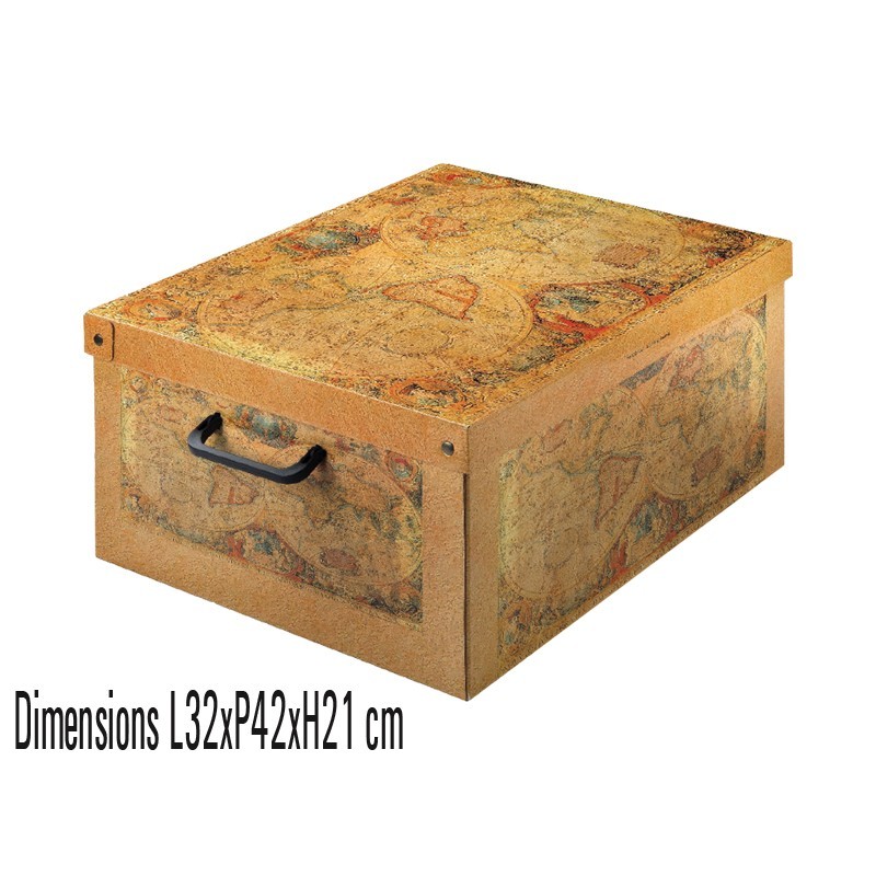 boite rangement décorative carton, décor Marco Polo format midi